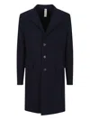 Eleventy Tailored Coat With Flap Pockets And Notch Lapel In Blue