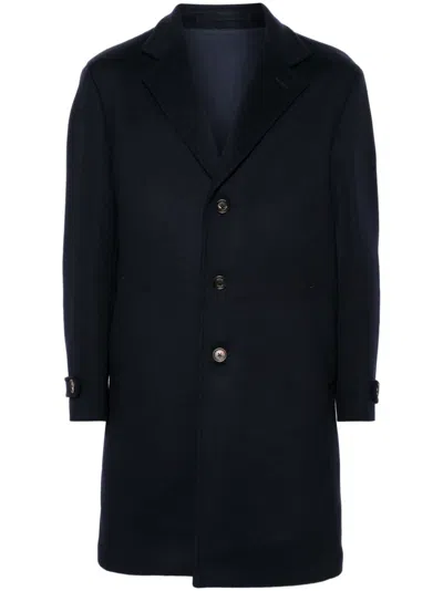 Eleventy Single-breasted Coat In Blue