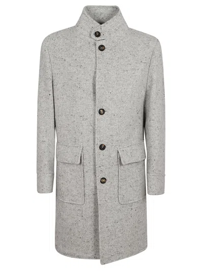 Eleventy Single Breasted Coat In Blue