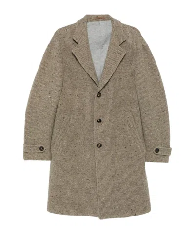 Eleventy Single-breasted Coat In Brown