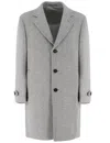 Eleventy Cappotto 3 Bottoni In Resca In Grey