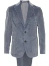 Eleventy Single-breasted Corduroy Suit In Blue
