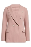 Eleventy Single Breasted Cotton Blend Blazer In Rose