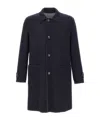 Eleventy Reversible Coat With Back Vent Detail In Blue