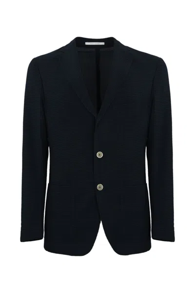 Eleventy Single-breasted Jacket In Blu