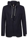 Eleventy Single Breasted Jacket In Blue