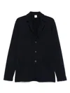 Eleventy Single-breasted Knitted Blazer In Blue