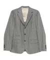 Eleventy Single-breasted Long Sleeve Suit Jacket In Gray