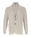 Eleventy Single-breasted Long Sleeve Suit Jacket In Neutral