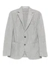 Eleventy Single-breasted Patch-pocket Blazer In Gray
