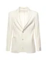 Eleventy Soft Linen Slim Fit Jacket In White