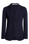Eleventy Single Breasted Soft Wool Jacket In Blue