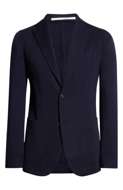 Eleventy Single Breasted Soft Wool Jacket In Blue