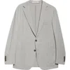 Eleventy Single Breasted Stretch Wool Sport Coat In 13 Light Melange Grey