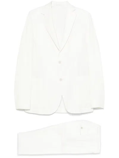 Eleventy Single-breasted Suit In 白色