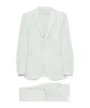 Eleventy Single-breasted Suit In Green