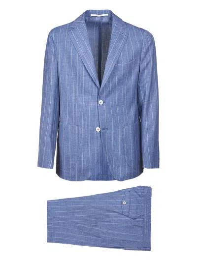 Eleventy Single-breasted Suit In Blue