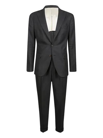 Eleventy Single-breasted Suit In Black