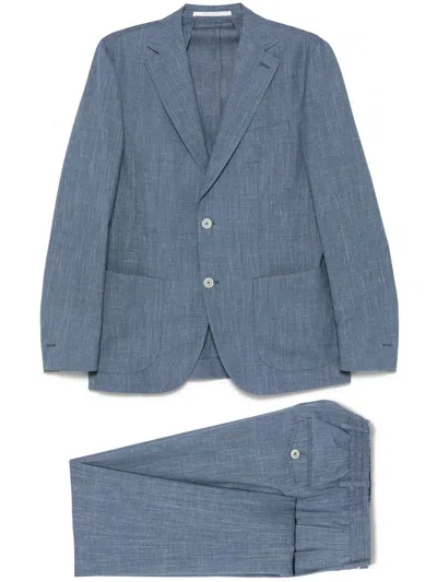 Eleventy Single-breasted Suit In Blue