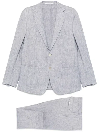 Eleventy Single-breasted Suit In Blue
