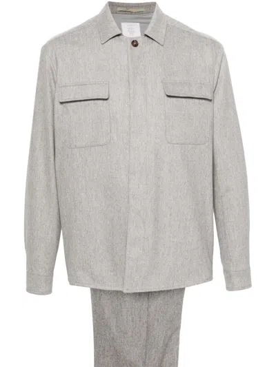 Eleventy Single-breasted Suit In Grey