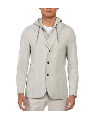 Eleventy Single-breasted Suit Jacket In White