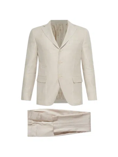 Eleventy Single-breasted Suit In Neutral