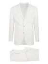 Eleventy Modern Fit White Suit With Notch Lapel In White