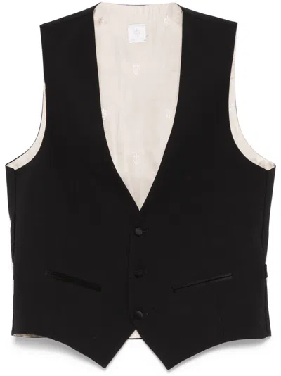 Eleventy Single-breasted Waistcoat In Black
