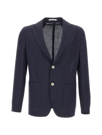Eleventy Single-breasted Blazer In Blue