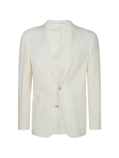 Eleventy Single-breasted Blazer In White