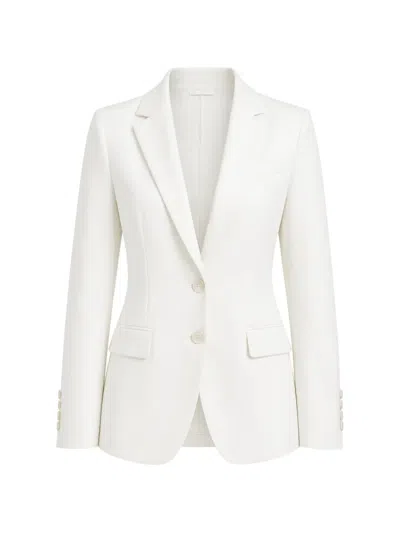 Eleventy Single-breasted Notched-lapel Blazer In White