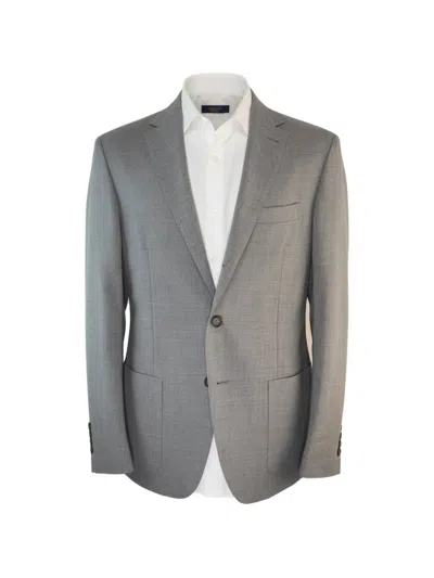 Eleventy Single-breasted Notched-lapel Jacket In Gray
