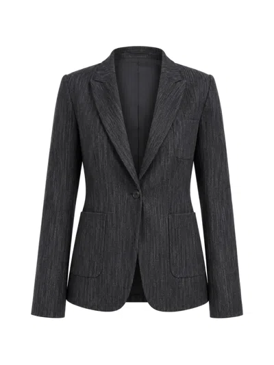 Eleventy Single-breasted Notched-lapels Blazer In Gray
