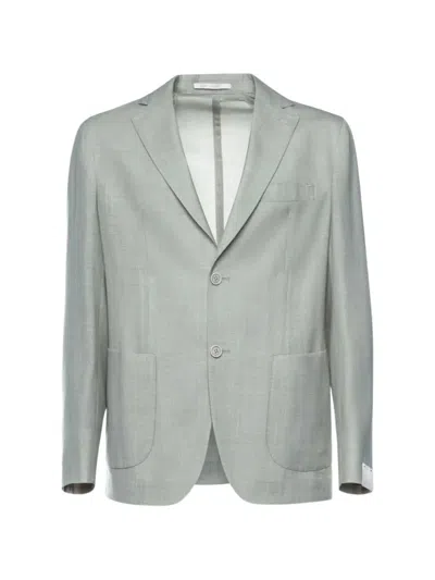 Eleventy Single-breasted Notched-lapels Jacket In Multi