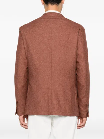 Eleventy Single-breasted Notched-lapels Jacket In Purple