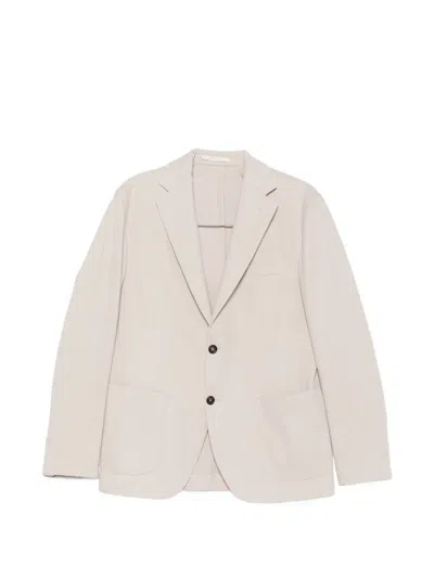 Eleventy Single-breasted Notch-lapel Jacket In Neutral
