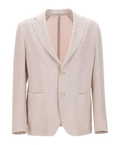 Eleventy Single-breasted Slim Blazer In Neutral