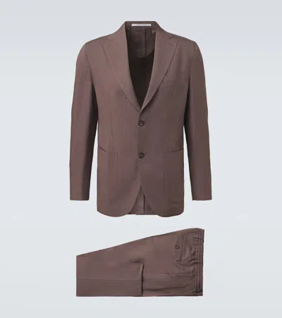 Eleventy Single-breasted Suit In Brown