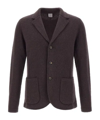 Eleventy Single-breasted Suit Jacket In Brown