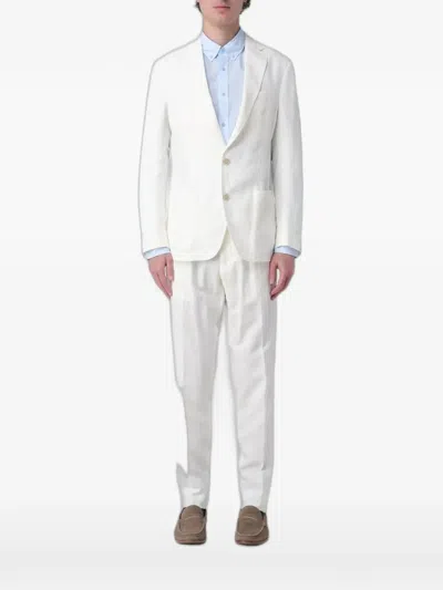 Eleventy Single-breasted Suit In White