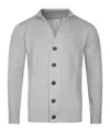 Eleventy Single-breasted Sweater In Silver