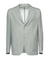 Eleventy Single-breasted Notched-lapels Jacket In Gray