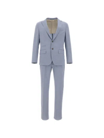 Eleventy Single-breasted Tailored Suit In Blue