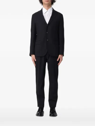 Eleventy Single-breasted Wool Suit In Black