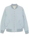 ELEVENTY SKY BLUE TWILL BOMBER JACKET