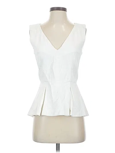 Pre-owned Eleventy Sleeveless Blouse In White