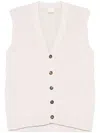 Eleventy Sleeveless Cardigan In 中性色