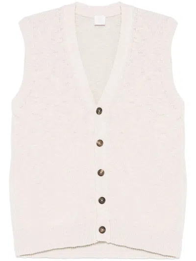 Eleventy Sleeveless Cardigan In 中性色