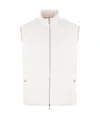 Eleventy Sleeveless Down Vest In White